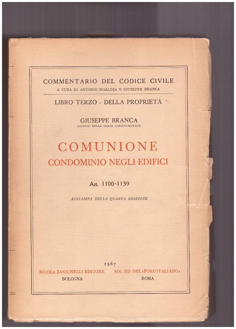 Comunione Condominio negli edifici. Libro Terzo Della Proprietà. Art. 1100-1139