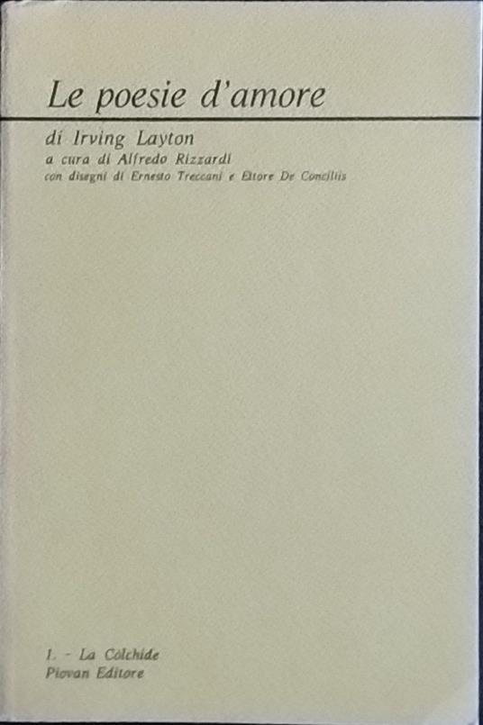 Le poesie d'amore - Irving Layton - copertina