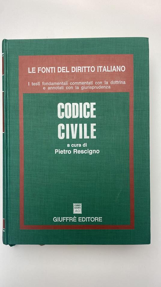 Codice civile - Pietro Rescigno - copertina