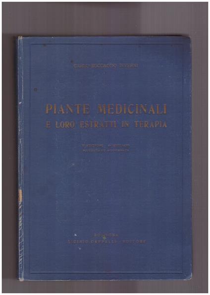 Piante medicinali e loro estratti in terapia - copertina