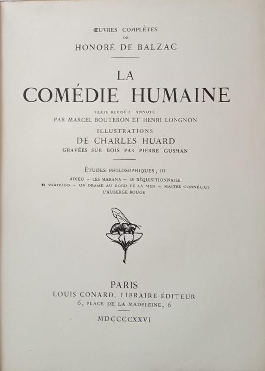 La Comèdie Humaine. Adieu - Honoré de Balzac - copertina