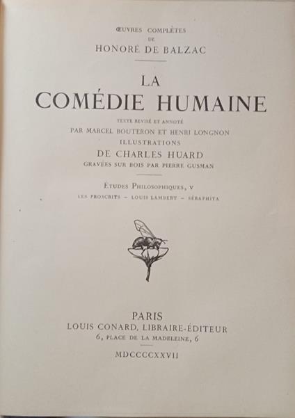 La Comèdie Humaine. Les Proscrits - Honoré de Balzac - copertina
