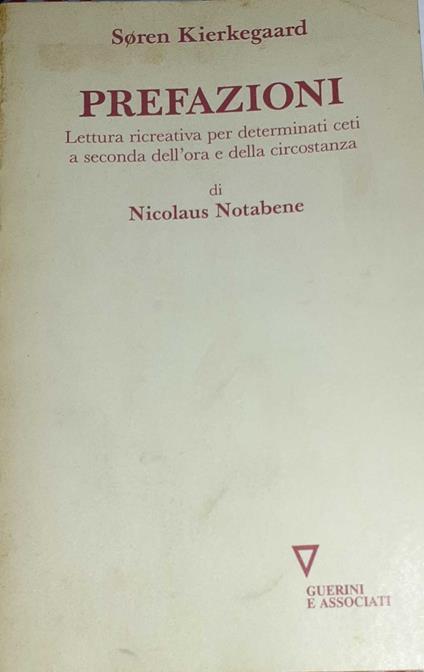 Prefazioni. Lettura ricreativa per determinati ceti a seconda dell'ora e della circostanza - copertina