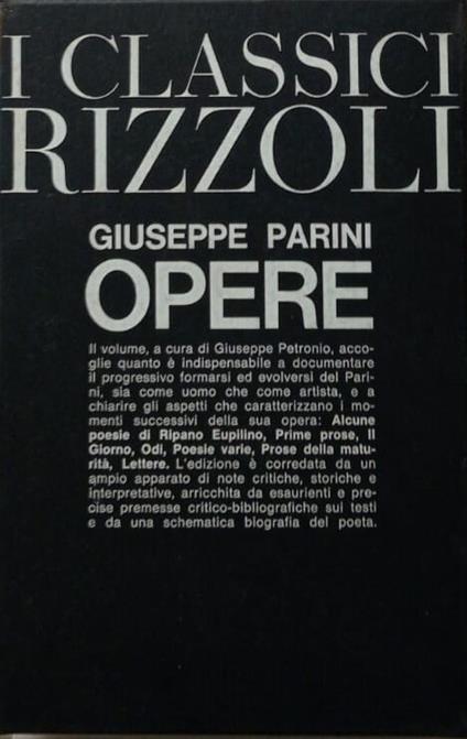 Opere - Giuseppe Parini - copertina