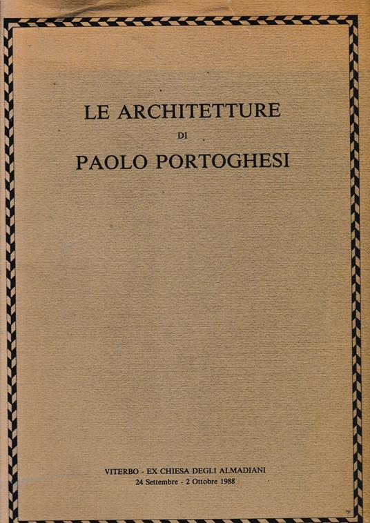 Le architetture di Paolo Portoghesi - copertina