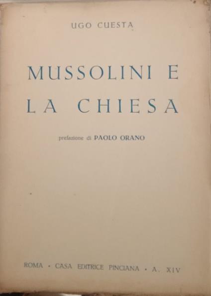 Mussolini e la Chiesa - Ugo Cuesta - copertina