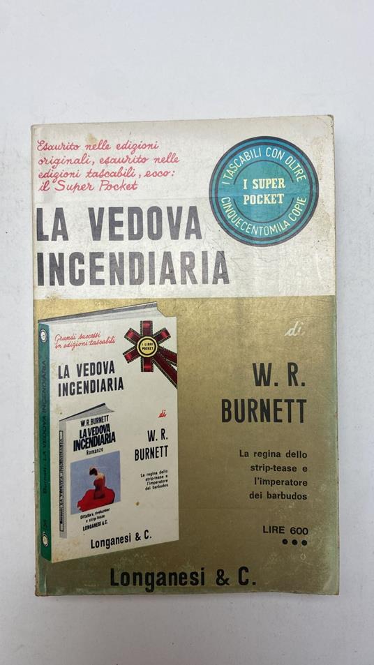 La vedova incendiaria - William R. Burnett - copertina