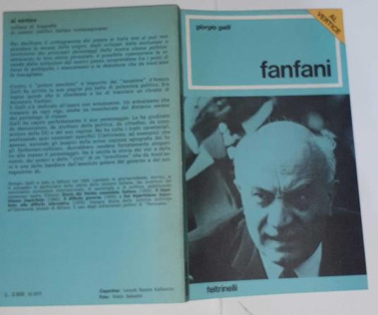 Fanfani - Giorgio Galli - copertina