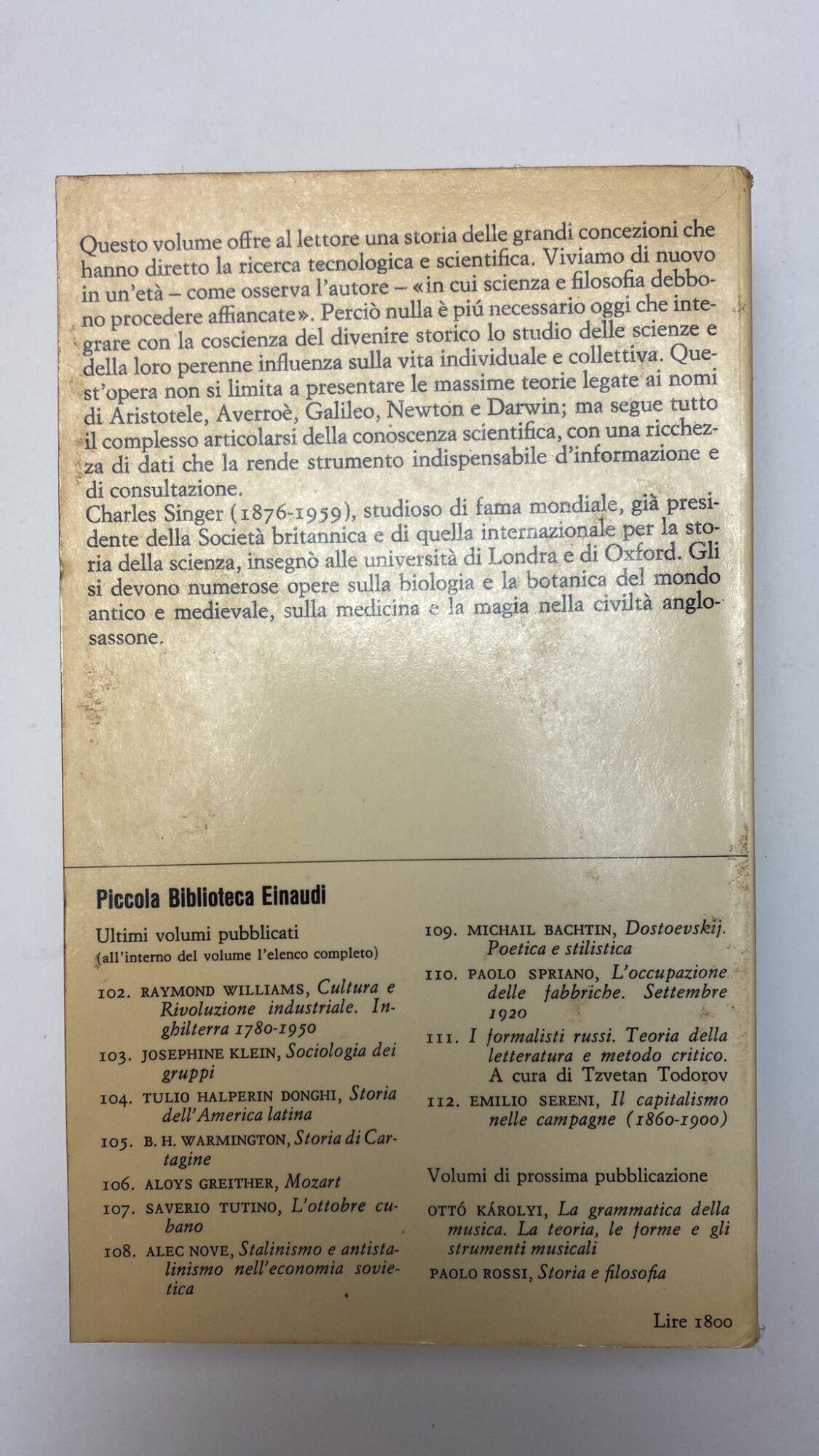 Breve storia del pensiero scientifico