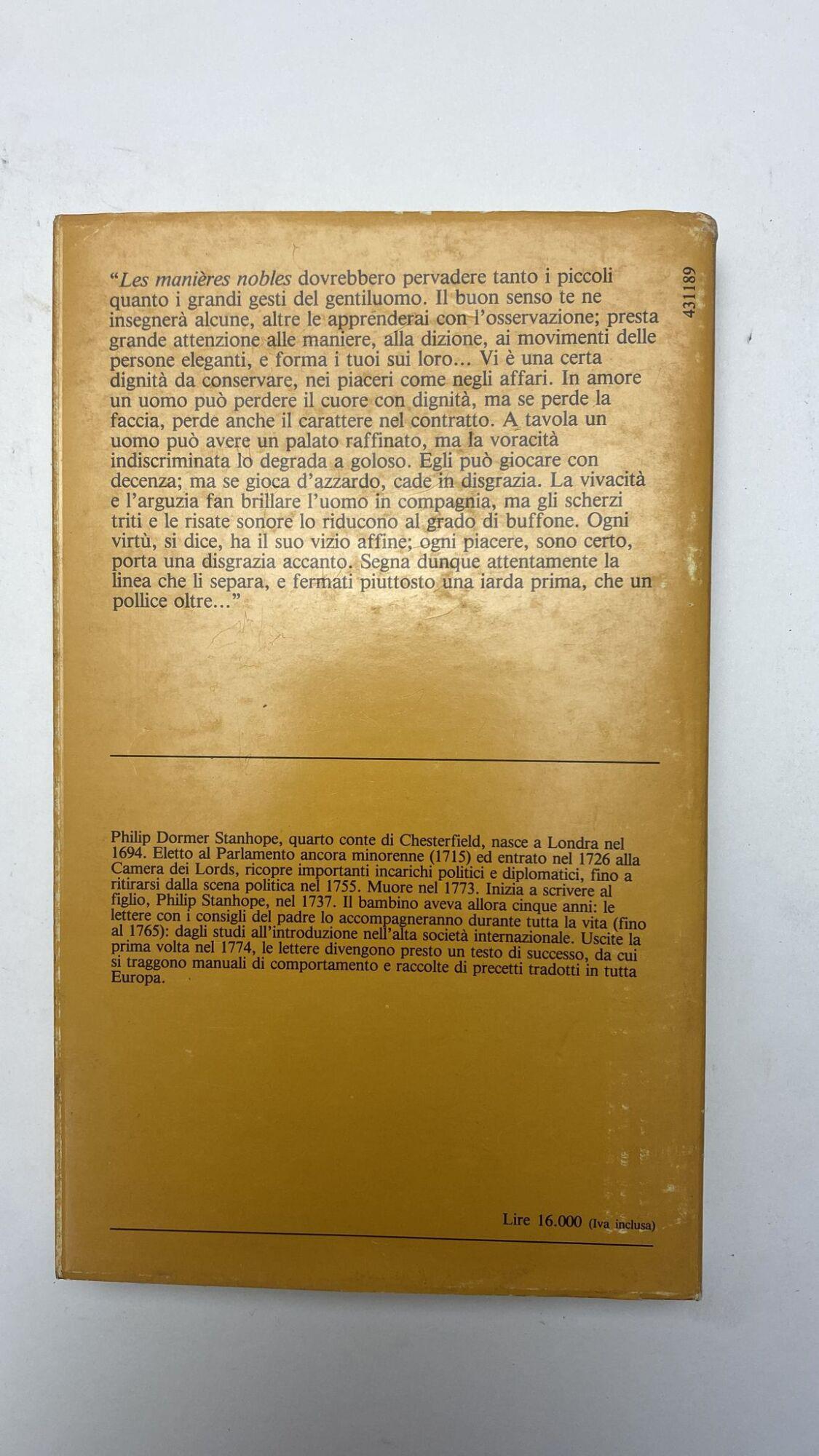 L' educazione del gentiluomo. Lettere al figlio