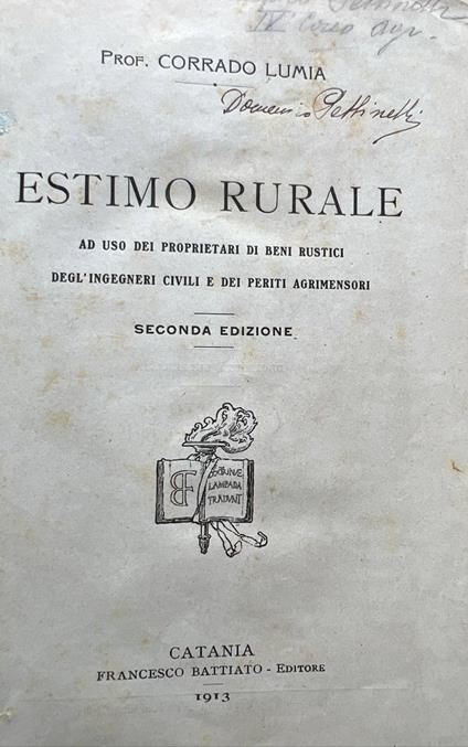 Estimo rurale - copertina