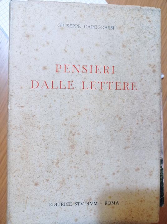 Pensieri dalle lettere - Giuseppe Capogrossi - copertina