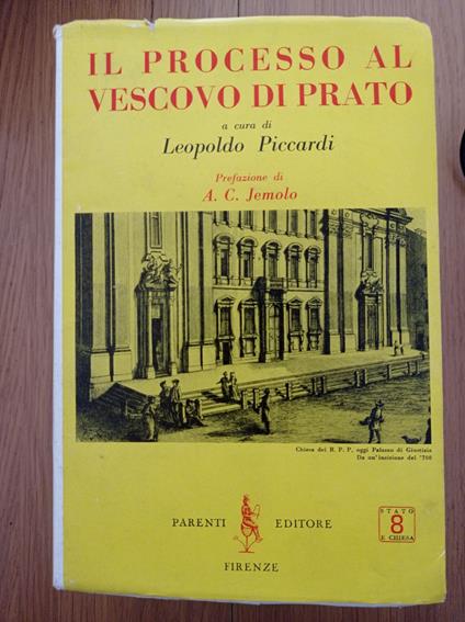 Il processo al vescovo di Prato - Leopoldo Piccardi - copertina