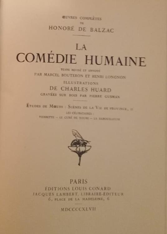 Les célibataires - Honoré de Balzac - copertina