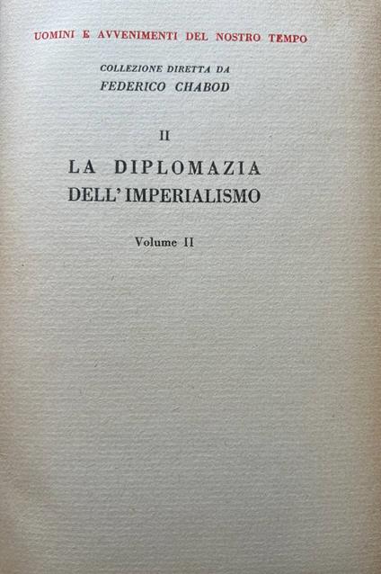 La diplomazia dell'Imperialismo. Volume II - William L. Langer - copertina
