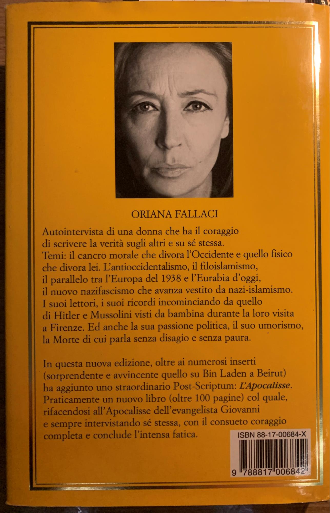 Oriana Fallaci intervista sé stessa. L' Apocalisse