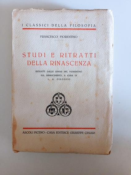 Studi e ritratti della Rinascenza - F. Fiorentino - copertina