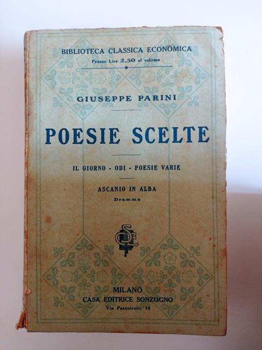 Poesie scelte - Giuseppe Parini - copertina