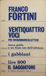 Ventiquattro voci per un dizionario di lettere