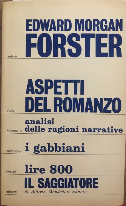 Aspetti del romanzo analisi delle ragioni narrative - Edward Morgan Forster - copertina