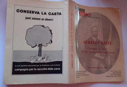 Aurelio Saffi. Convegno di Studi nel XC Anniversario della morte. N4 - copertina
