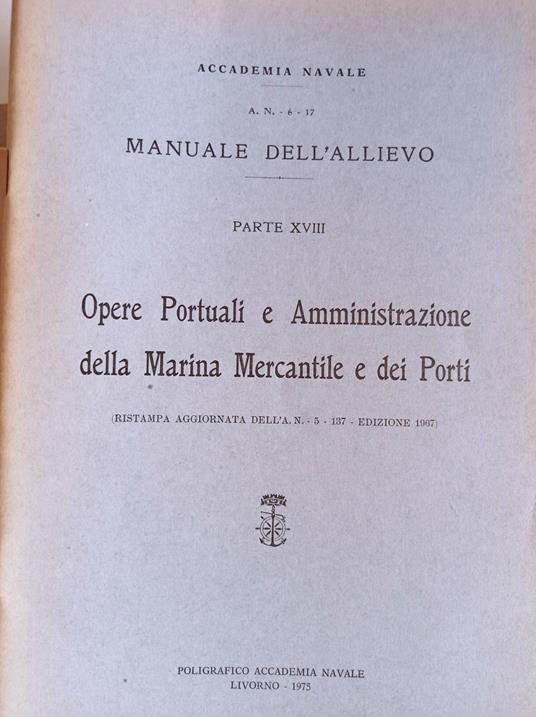 Manuale dell'allievo PARTE XVIII - copertina