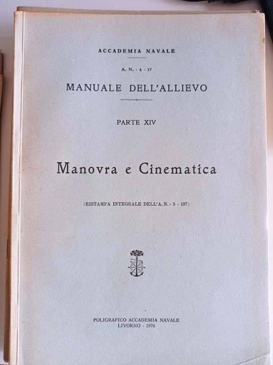 Manuale dell'allievo PARTE XIV Manovra e Cinematica - copertina