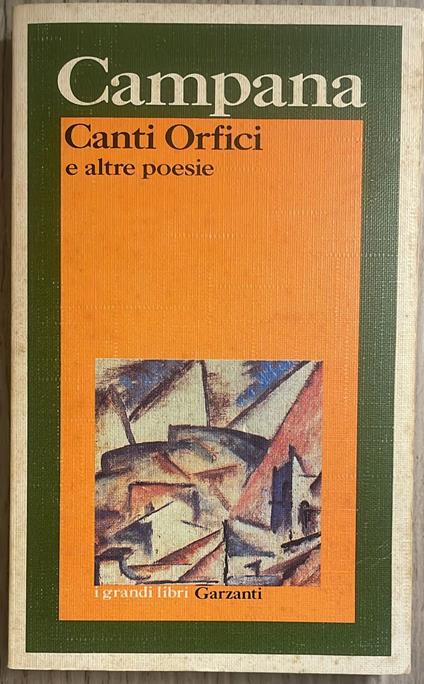 Canti orfici e altre poesie - Dino Campana - copertina