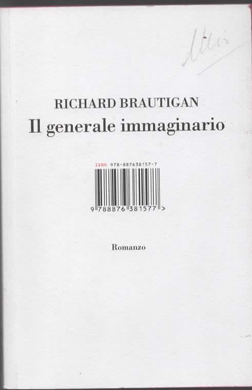 Il generale immaginario - Richard Brautigan - copertina