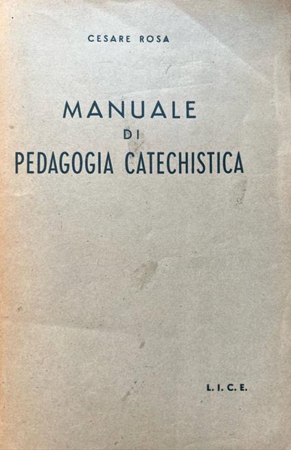 Manuale di pedagogia catechista - copertina