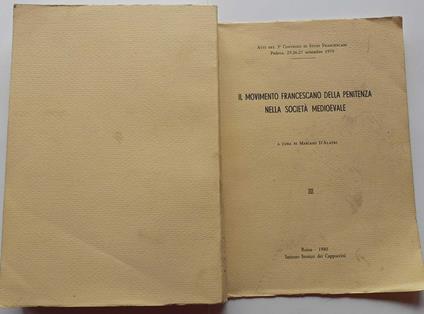 Il movimento francescano della penitenza nella società medioevale - copertina