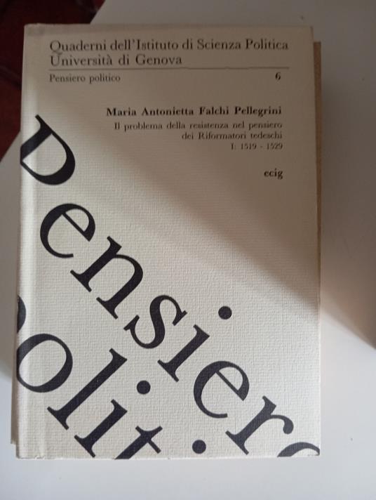 Pensiero politico - Maria Antonietta Falchi Pellegrini - copertina