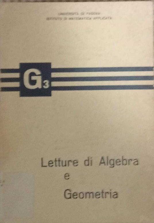 Letture di algebra e geometria - copertina