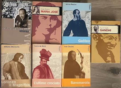 Lotto 7 libri Collana "I Protagonisti" Famiglia Cristiana. Vedi descrizione - copertina