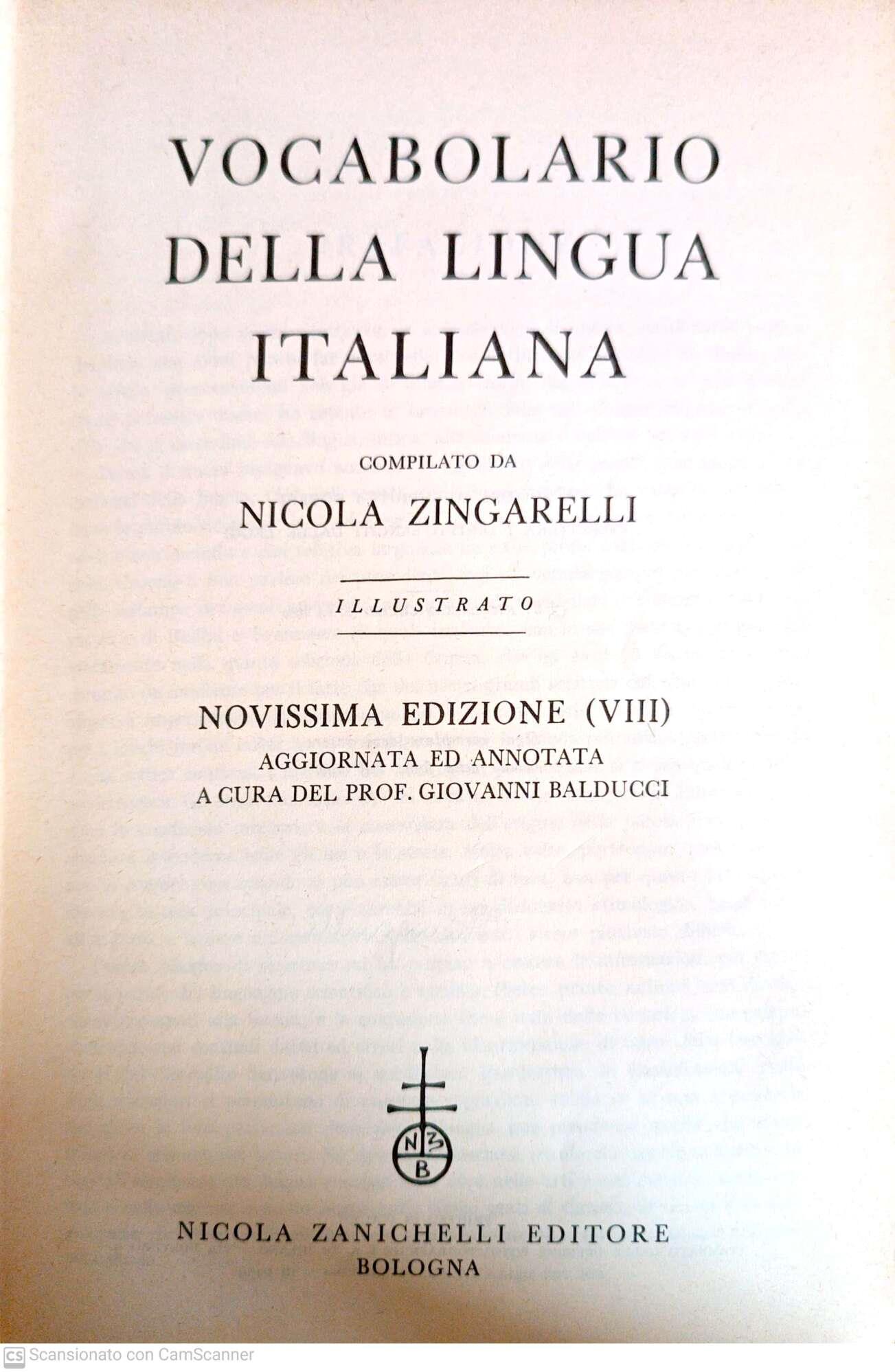 Vocabolario della lingua italiana