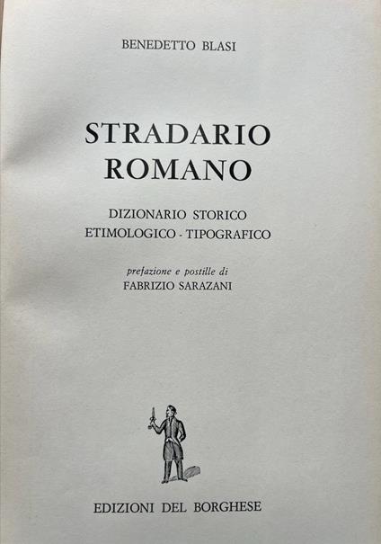 Stradario romano - Benedetto Blasi - copertina