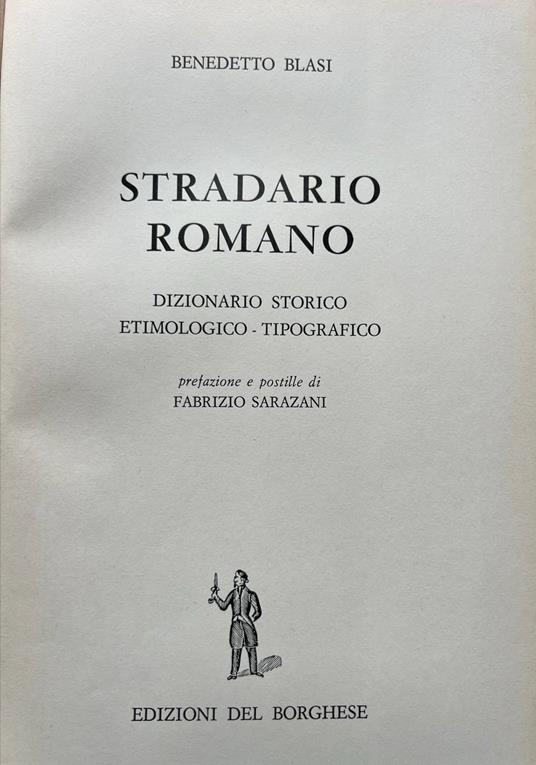 Stradario romano - Benedetto Blasi - copertina