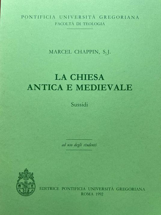 La Chiesa antica e medievale. Sussidi - copertina