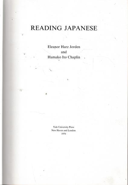 Reading Japanese - copertina