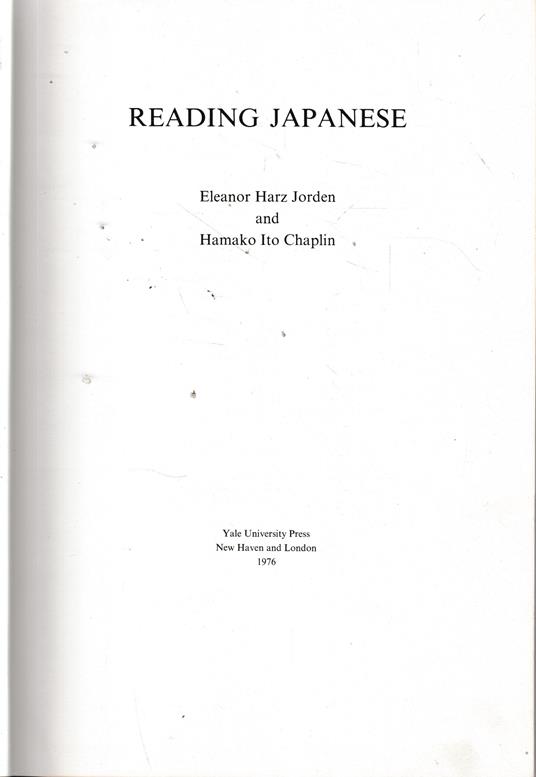 Reading Japanese - copertina