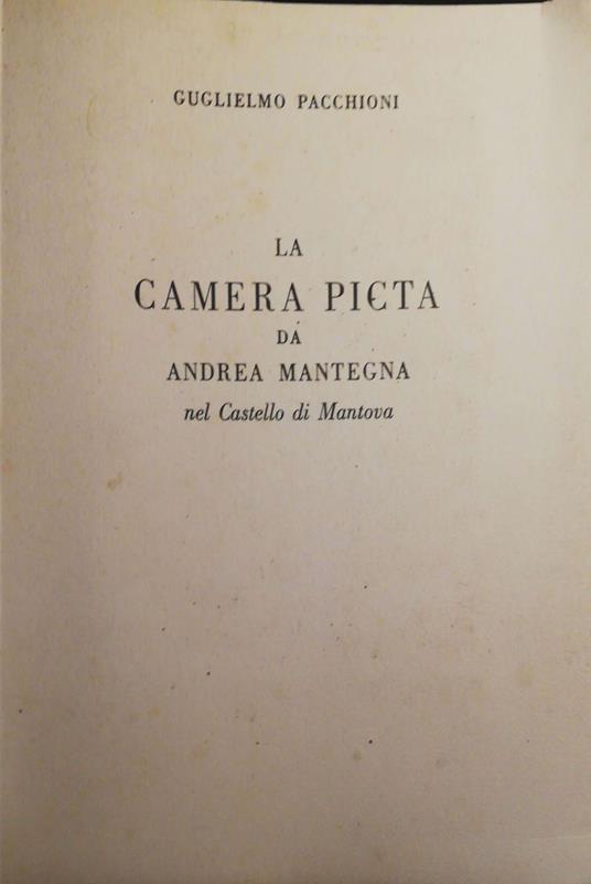 La camera picta - Guglielmo Pacchioni - copertina