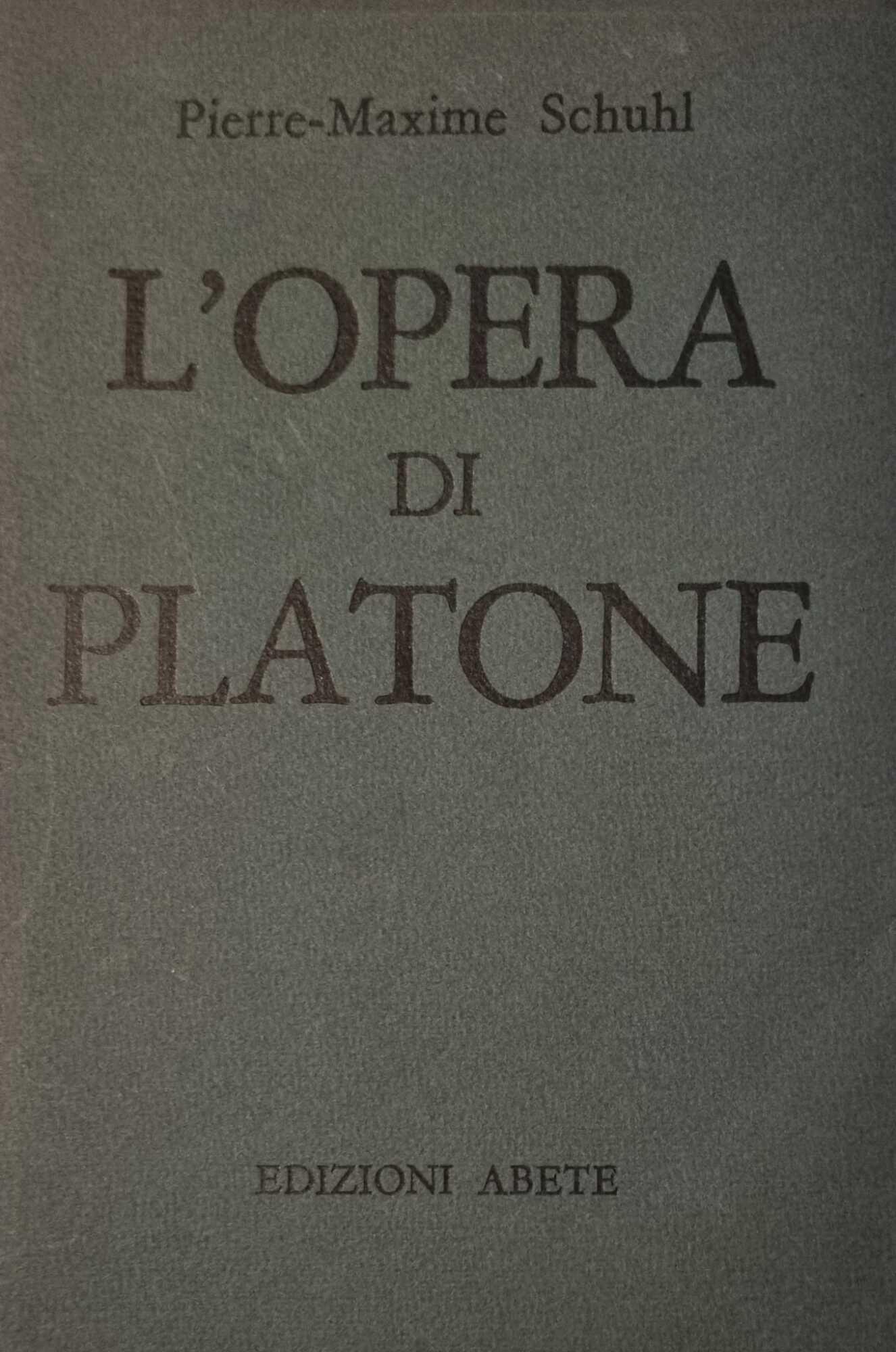L' opera di Platone