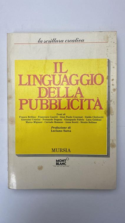 Il linguaggio della pubblicità - copertina