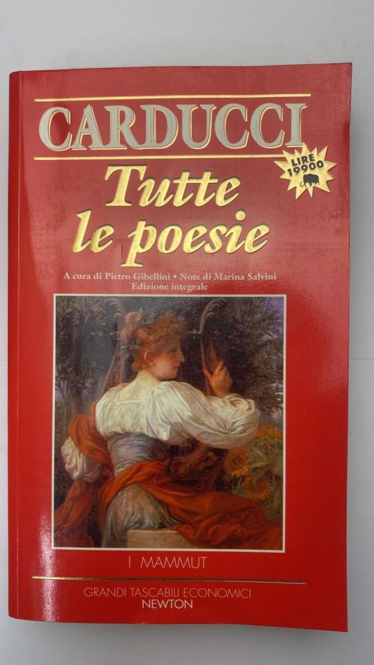 Tutte le poesie - Giosuè Carducci - copertina