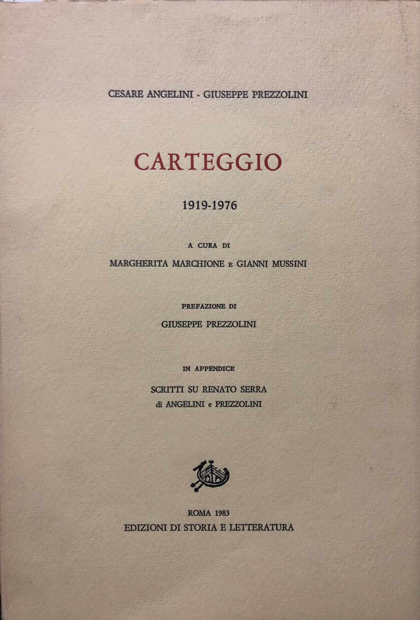 Carteggio 1919 - 1976