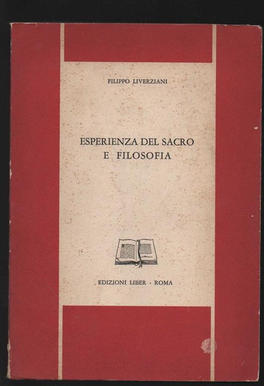 Esperienza Del Sacro E Filosofia - copertina