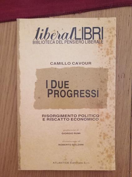 I due progressi - Camillo Cavour - copertina