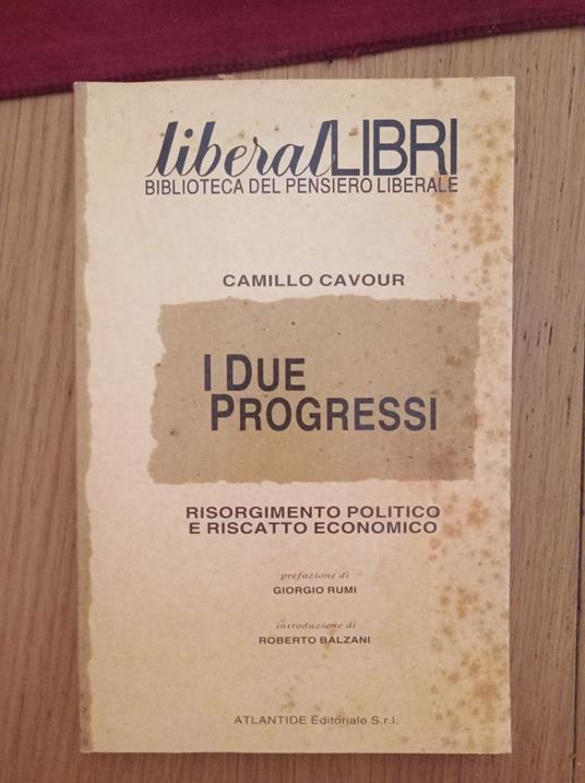 I due progressi - Camillo Cavour - copertina