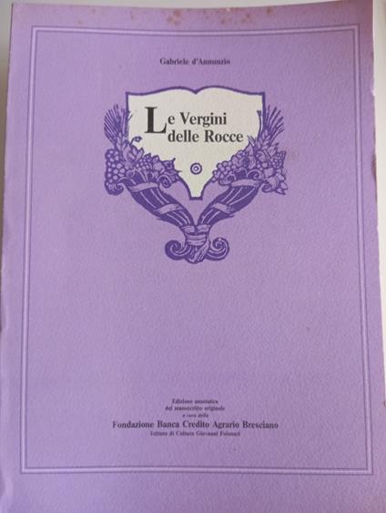 Le vergini delle rocce - Gabriele D'Annunzio - copertina