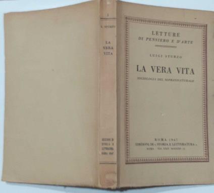 La vera vita sociologia del soprannaturale - Luigi Sturzo - copertina
